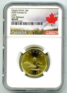 2020�N �J�i�_ $1 NGC MS69 �t�@�[�X�g�����[�X �N���V�b�N ���[�j�[ ���[�j�[ �g�b�v�O���[�h=2