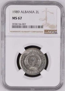 1989�N �A���o�j�A 2���P NGC MS 67 *TOP POP* (����/����) *���j�b�P��*