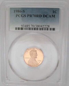1986-S �����J�[���L�O�� 1�Z���g PCGS PR70 ���b�h�f�B�[�v�J���I = �g�b�v�O���[�h ��