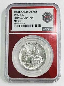 1925�N �X�g�[���}�E���e���L�O�n�[�t�h�� NGC MS64 100���N�L�O ���b�h�R�A