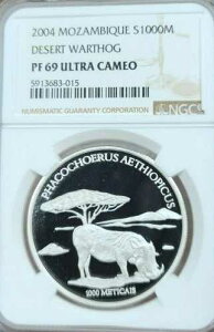 2004 ���U���r�[�N �V���o�[ 1000 ���e�B�J�C �f�U�[�g �C�{�C�m�V�V NGC PF 69 �E���g�� �J���I �g�b�v
