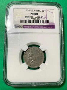 �A�����J �t�B���s�� 1904�N 5�Z���^�[�{ �v���[�t NGC �ڍ� �\�ʃw�A���C��