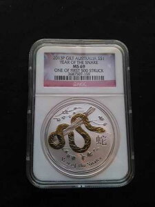 2013 P �I�[�X�g�����A �V���o�[ �M���f�b�h ���i �X�l�[�N NGC MS69 �������ꂽ�ŏ��� 500 �̂����� 1 ��!!!