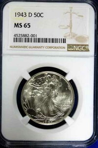 1943�N D NGC MS65 �E�H�[�L���O�E���o�e�B�E�n�[�t�_���[!! #B49623