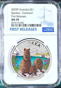 2025�N �I�[�X�g�����A �N�I�b�J �V���o�[ �J���[�v���[�t NGC MS70 1�I���X 1�h���R�C�� FR OGP & COA�t��