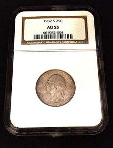 �d�v�ȓ��t�I1932-S 25�Z���g AU55 NGC
