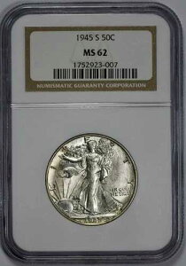 1945-S �E�H�[�L���O�E���o�e�B 50�Z���g �n�[�t�h�� NGC MS 62 �Z�~�v���[�t