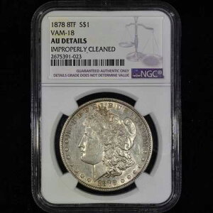 1878-P 8-TF ���[�K�� �V���o�[ �h�� ? NGC AU �ڍ� ? 1 �h�� �R�C�� VAM-18 �e�[���t�F�U�[