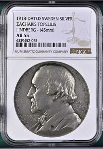 1918�N�� �X�E�F�[�f�� �U�J���X�E�g�y���E�X�E�����h�x�� 45mm �V���o�[ NGC AU 55