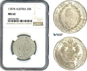 AI741�A�I�[�X�g���A�A���[�[�t II�A20 �N���C�c�@�[ 1787 B�A�N�����j�b�c �~���g�A�V���o�[�ANGC MS62