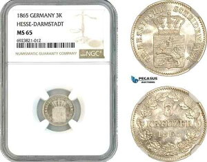 AK688�A�h�C�c�A�w�b�Z���B�_�����V���^�b�g�A���[�g���B�q 3 ���A3 �N���C�c�@�[ 1865�A�V���o�[�ANGC MS65