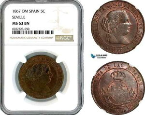 AK309�A�X�y�C���A�C�T�x��2���A5�Z���e�B���X�A1867�NOM�A�Z�r���A�����ǁANGC MS63BN