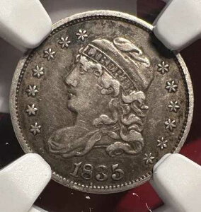 1835�N�� �L���b�v�h�o�X�g �n�[�t�_�C�� VF Very Fine 35 NGC�F�� LM-2 R.4