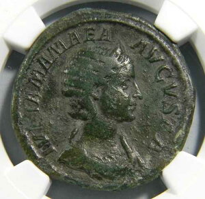 ���[�}�� �R�C�� �W�����A �}�}�G�A/���B�[�i�X AD 222-235 ? Sestertius NGC Choice Fine