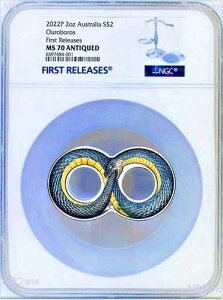 2022�N �E���{���X �A���e�B�[�N 2�I���X �V���o�[ 2�h���R�C�� NGC MS70 FR