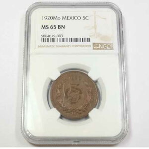 1920�N Mo NGC MS65 BN - ���L�V�R - 5C 5�Z���^�{�d�� #43526A