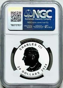 2024�N 20�h�� �J�i�_ 1�I���X �V���o�[ ���[�v�����[�t �����t�H���X�g UHR NGC REV PF70 ��������