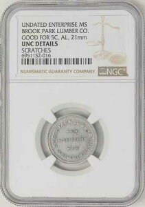 ���t�Ȃ��̃G���^�[�v���C�Y MS Brook Park Lumber Co 5�Z���g���� Unc Details NGC 948991-16