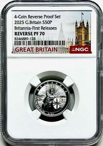 2025 S50P �C�M���X 1/4�I���X �V���o�[ �����v���[�t NGC PF70 �u���^�j�A EX.���A FR
