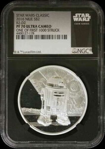2016�N NIUE $2 �X�^�[�E�H�[�Y R2-D2 NGC PF70 �E���g���J���I �ŏ���1000�̂�����1�� �u���b�N�R�A