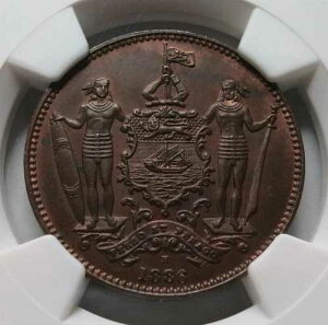 �C�M���X�̖k�{���l�I �}���[�V�A �C�M���X 1�Z���g 1886 H NGC MS 64 BN Heaton UNC