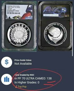 2025 P NGC PF70 �A�����J�� ���o�e�B 1 �I���X �V���o�[ �v���[�t ���_�� - ANA �V���[ �����[�X!