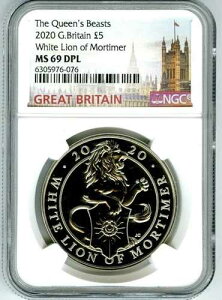 2020�N �p�� 5PD �N�C�[���Y�r�[�X�g NGC MS69 DPL �z���C�g���C�I�� �I�u ���[�e�B�}�[
