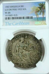 1967�N �A���M����� 1�h�� �J�E���^�[�X�g���C�N �y���[ 1923�N �\�� NGC VF 25 �g�b�v�|�b�v