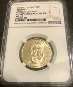 2008-P �A���h�����[�E�W���N�\�� ANNUAL DOLLAR SET �哝�̋L�O $1 MS69 �W�F���|�b�v 17