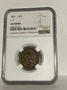 NGC AU-58 BN 1851 �҂ݍ��݃w�A �n�[�t�Z���g�A�s���ł��ꂽ����̂���W�{�B