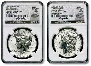 2023-S $1 �s�[�X�����[�K�� 2���Z�b�g Rev Pr �~���g �f�U�C�i�[ ���C�_�[ �V�O�l�`���[ PF70UC CC725