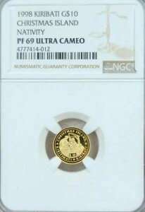 1998�N �L���o�X �S�[���h 10�h�� �N���X�}�X�� NGC PF 69 �E���g���J���I �g�b�v�|�b�v