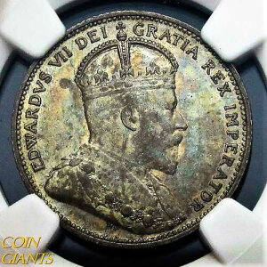 1910�N�J�i�_ 25�Z���g NGC AU55 �g�[�����H �����ʊ󏭃N�H�[�^�[�h���R�C��