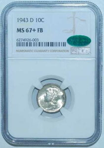 1943 D NGC MS67+FB CAC �t���o���h �}�[�L�����[�_�C��