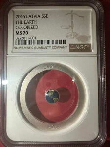 (2016) LATVIA S5E 5 EURO THE EARTH COLORIZED - MS70 ���R��