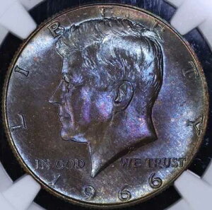 1966�N P�E�P�l�f�B�E�n�[�t�_���[ NGC MS65 �����X�^�[�g�[�� �r�W�l�X�X�g���C�N�A��������