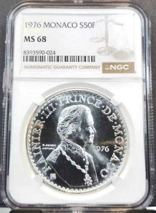1976�N ���i�R �V���o�[ 50 �t���� ���[�j�A3���L�O NGC MS 68 �󏭍��O���[�h