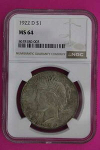1922 D MS 64 ���o�e�B�s�[�X�V���o�[�h�� NGC�F��O���[�h�{�� 705