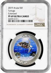 Aruba 5 florin 2019�ANGC PF69 UC�A�u�g�D���g�D�K�v