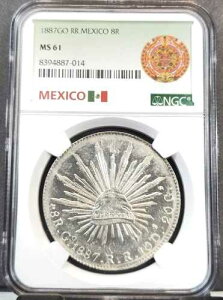 1887�N Go RR ���L�V�R �V���o�[ 8���A�� NGC MS 61 ��??�� �~���g�X�e�[�g ���˖�