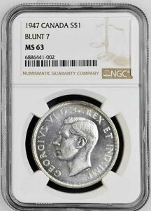 1947�N 1�h����� �W���[�W6�� �J�i�_ NGC MS63 BLUNT-7