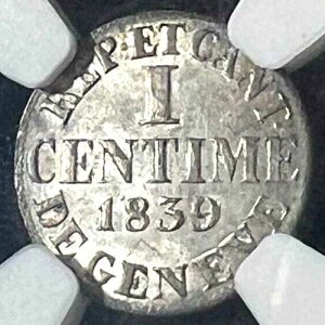 ?? �V���o�[ KM# 125a 1839 �T���`�[�� �W���l�[�u �X�C�X �J���g�� �X�C�X NGC MS63 ??