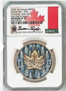 2025�N 20�h�� �J�i�_ ���[�v�����[�t ���[�Y �M���g Rev PF70 NGC FDOI �X�[�U���E�e�C���[