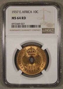 1937�N ���A�t���J 10�Z���g NGC MS64 RD ������