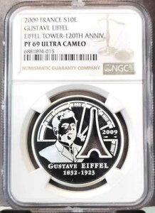 2009�N �t�����X �V���o�[ 10���[�� �G�b�t�F���� NGC PF 69 �E���g���J���I �� �f���炵���R�C��