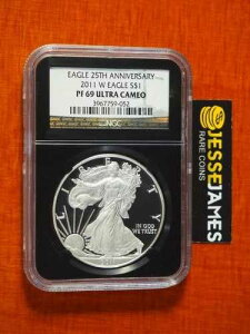 2011 W �v���[�t �V���o�[ �C�[�O�� NGC PF69 �E���g���J���I �u���b�N �R�A�z���_�[