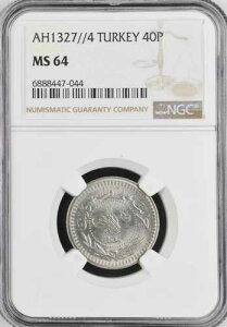 �g���R - �I�X�}���鍑�A40 PARA 1327/4 AH MOHAMED V - NGC MS 64 TOP POP�ARAREC