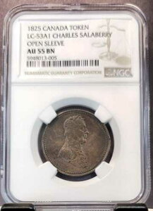 1825�N �J�i�_ ���� 1/2�y�j�[ �g�[�N�� LC-53A1 �`���[���Y�E�T���x���[ NGC AU 55 BN ��
