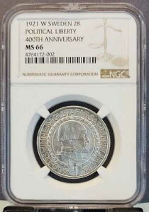 1921�N �X�E�F�[�f�� ��� 2�N���[�i �����I���R400���N�L�O NGC MS 66 �W�F��