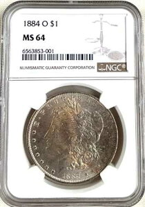 ? 1884-O MS64 NGC �����K�� �V���o�[ �_���[ �S�[���f���g�[�� �^�C�^�� 1�h���R�C�� ���